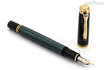 Pelikan Souverän M400 Fountain Pen - Black / Green - 14k Extra Fine - PELIKAN 994848