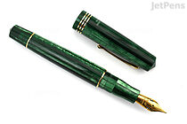 Leonardo Momento Zero Fountain Pen - Alga with Gold Trim - Fine Flex -  LEONARDO MZ-ALG-GT EL F