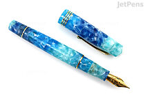 Leonardo Momento Zero Fountain Pen - Aloha with Gold Trim - Fine Flex -  LEONARDO MZ-ALOH-GT EL F