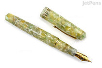 Leonardo Momento Zero Fountain Pen - Giada with Gold Trim - Fine Flex -  LEONARDO MZ-GIA-GT EL F